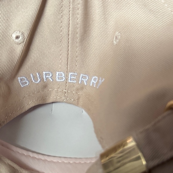 Burberry Accessories - Burberry Light Pink Cap with Gold Buckle